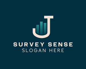 Survey - Statistic Chart Business Letter J logo design