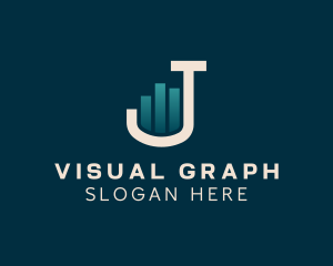 Diagram - Statistic Chart Business Letter J logo design