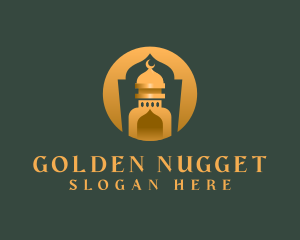 Golden Muslim Mosque logo design