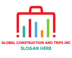 Trip - Colorful Briefcase Stats logo design
