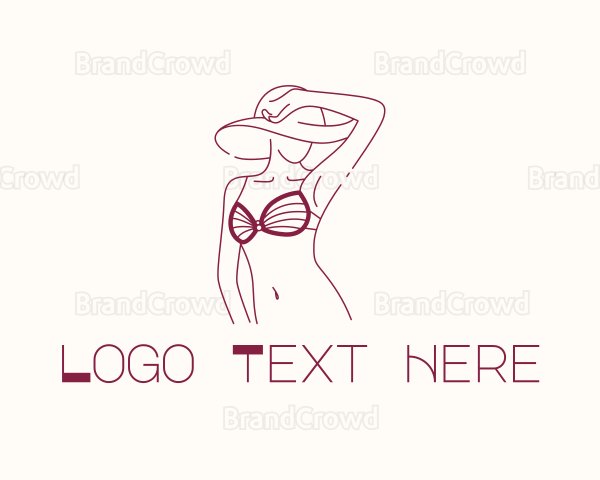 Beautiful Sexy Summer Girl Logo