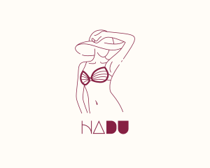 Modeling - Beautiful Sexy Summer Girl logo design