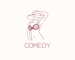 Modeling - Beautiful Sexy Summer Girl logo design