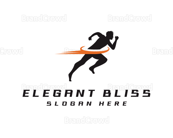 Fast Marathon Runner Logo