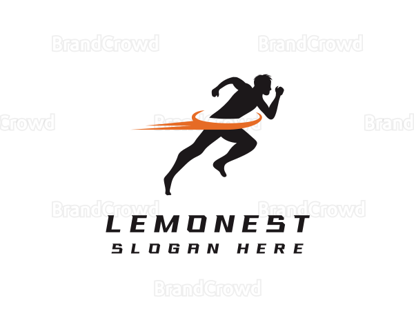 Fast Marathon Runner Logo