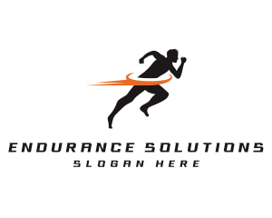 Fast Marathon Runner logo design