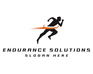 Endurance - Fast Marathon Runner logo design