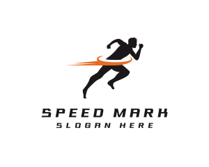 Fast Marathon Runner logo design