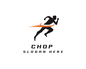Speed - Fast Marathon Runner logo design