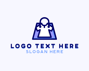 Online Shopping - Shirt Apparel Shopping logo design