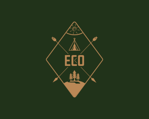 Nature Camping Travel Logo