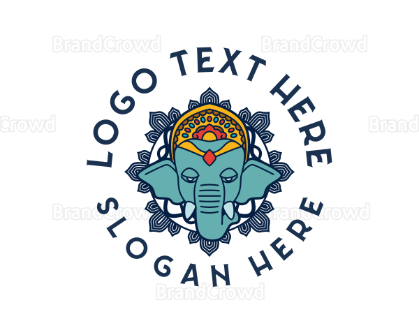 Mystic Elephant Animal Logo