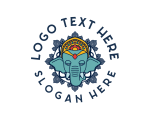 Ganesha - Mystic Elephant Animal logo design