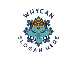 Mystic Elephant Animal Logo