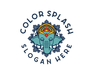 Mystic Elephant Animal logo design