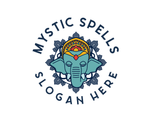 Mystic Elephant Animal logo design