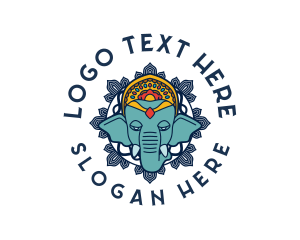 Mystic Elephant Animal Logo