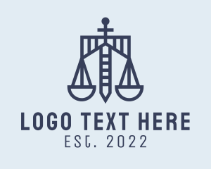 Court - Law Firm Attorney logo design