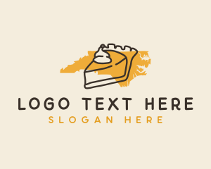 Map - North Carolina Dessert Pie logo design