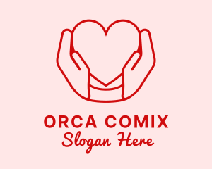 Heart Caring Hands Logo