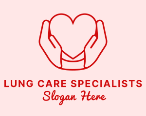 Heart Caring Hands logo design