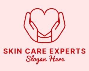 Heart Caring Hands logo design