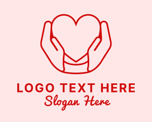 Heart Caring Hands Logo