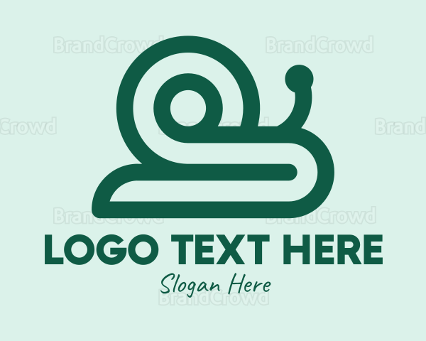 Green Snail Shell Logo