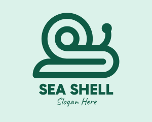 Shell - Green Snail Shell logo design