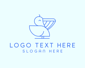 Dodo - Minimalist Pelican Bird logo design