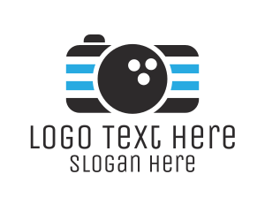 Blogger - Bowling Ball Camera logo design