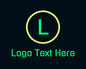 Neon Light - Green Neon Signage logo design