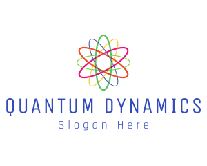 Physics - Colorful Atom Science logo design