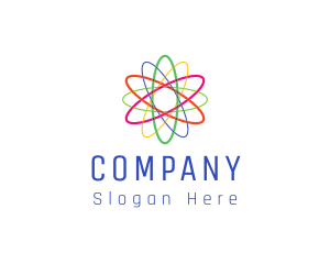 Education - Colorful Atom Science logo design