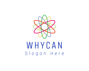 Biology - Colorful Atom Science logo design