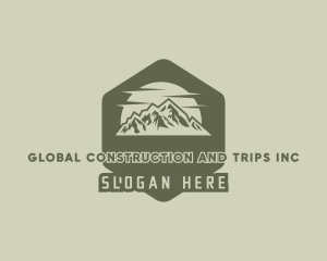 Peak - Rustic Mountain Hexagon logo design
