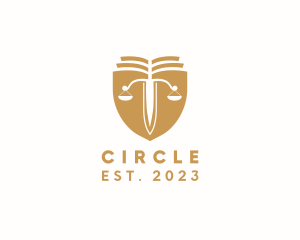 Book - Justice Scale Book Shield logo design