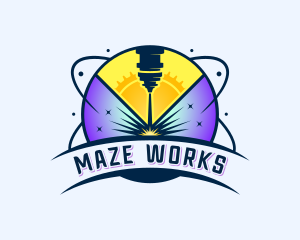 Laser Automation Metalworks logo design