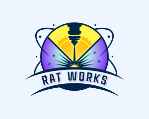 Laser Automation Metalworks logo design