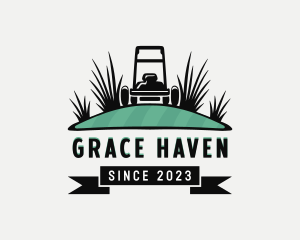 Lawn Care Grass Garden Logo