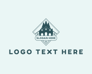 Cabin - Home Mansion Property logo design