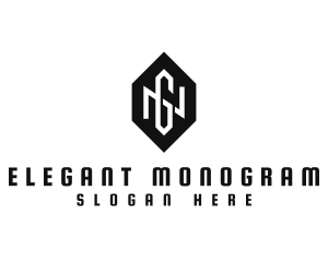 Monogram - Hexagon Monogram NG logo design