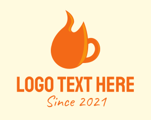 Cup - Flame Coffee Mug logo design