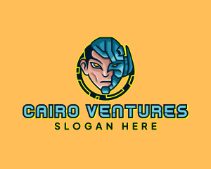 Human Cyborg Robot logo design