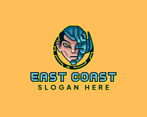 Human Cyborg Robot logo design