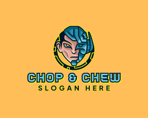 Human - Human Cyborg Robot logo design