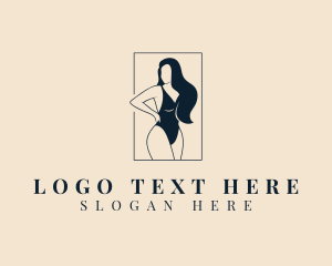 Dermatology - Flawless Swimsuit Woman logo design