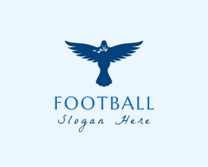 Silhouette - Flying Dove Wings logo design