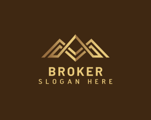 Broker Realty Roof logo design