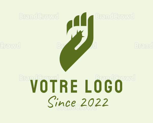Organic Cosmetic Hand Logo